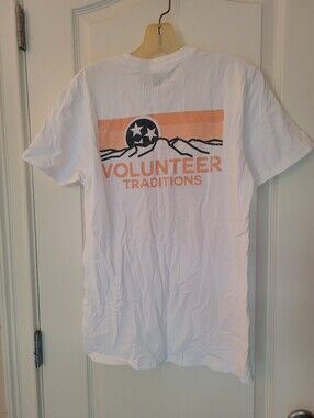 Volunteer Traditions Graphic Tee in White & Peach 100% Cotton